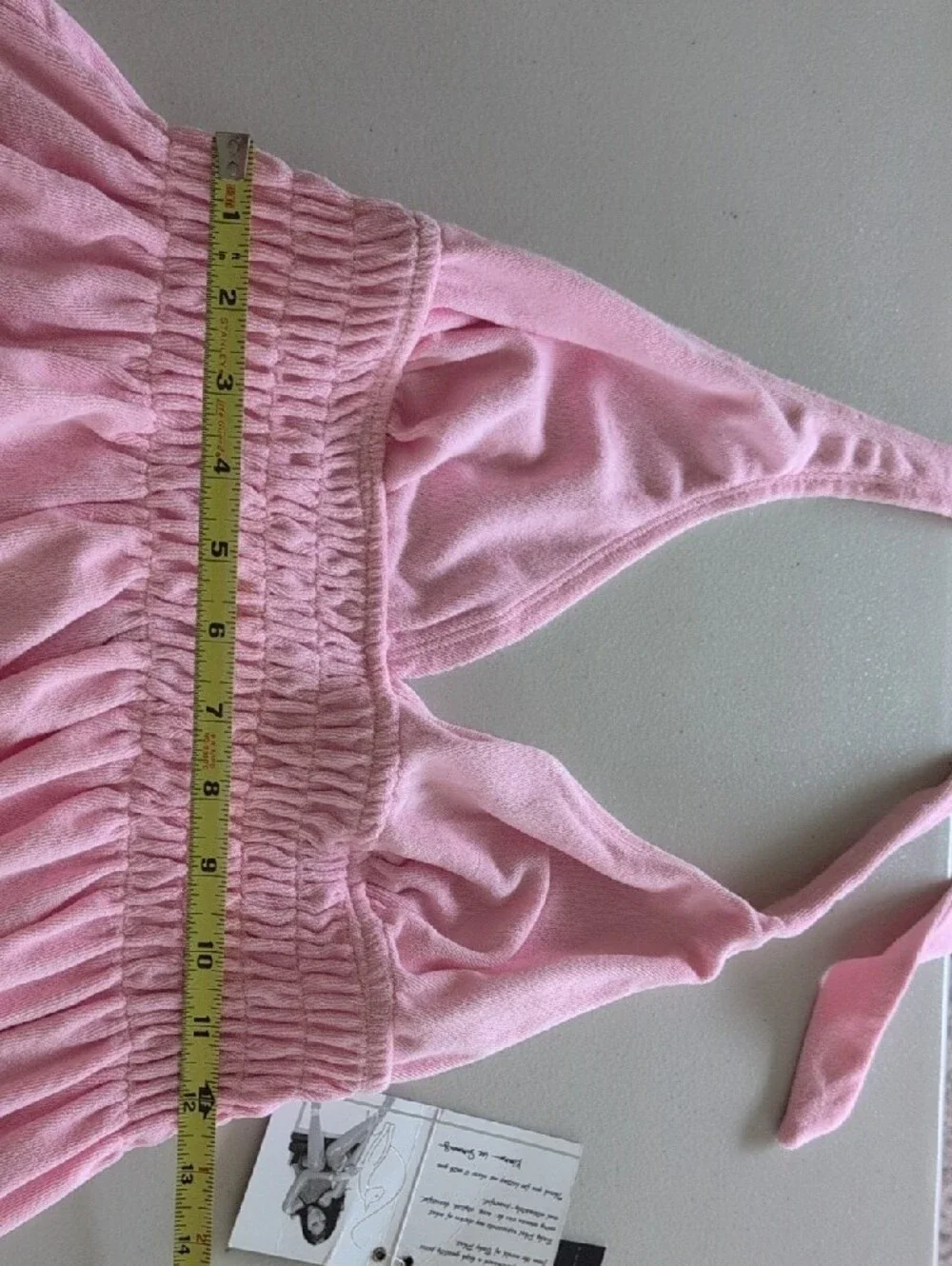 Vintage Y2K Baby Phat Terry Cloth Halter Dress Coverup Pink Size Large